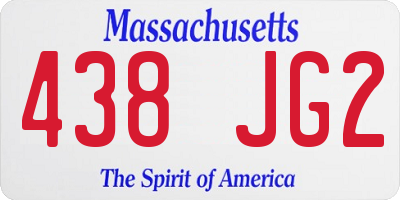 MA license plate 438JG2