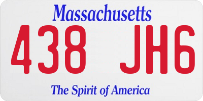 MA license plate 438JH6