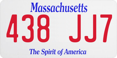 MA license plate 438JJ7