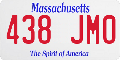 MA license plate 438JM0