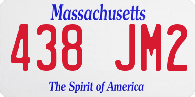 MA license plate 438JM2