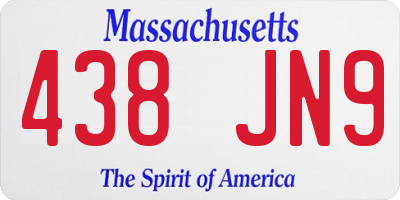 MA license plate 438JN9