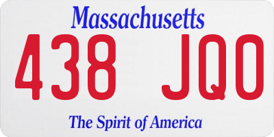 MA license plate 438JQ0