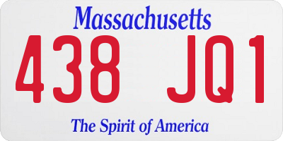 MA license plate 438JQ1