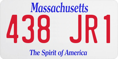 MA license plate 438JR1