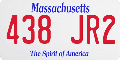 MA license plate 438JR2