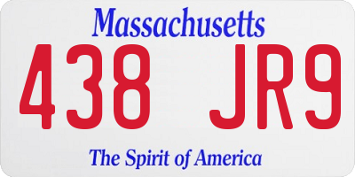 MA license plate 438JR9