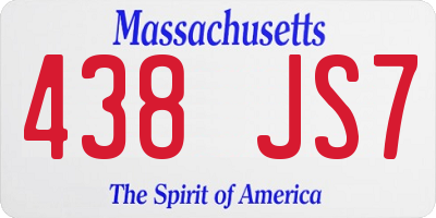 MA license plate 438JS7