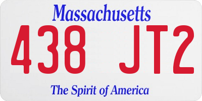 MA license plate 438JT2