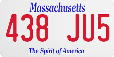 MA license plate 438JU5