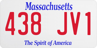 MA license plate 438JV1