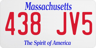 MA license plate 438JV5
