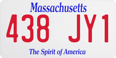 MA license plate 438JY1