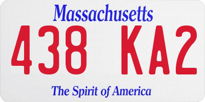 MA license plate 438KA2