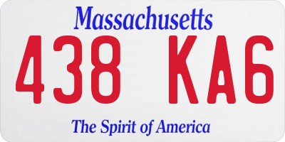 MA license plate 438KA6
