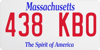 MA license plate 438KB0