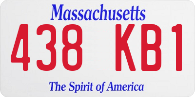 MA license plate 438KB1