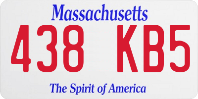 MA license plate 438KB5