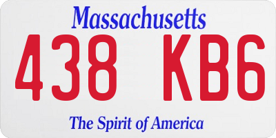 MA license plate 438KB6