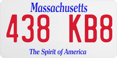 MA license plate 438KB8