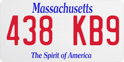 MA license plate 438KB9