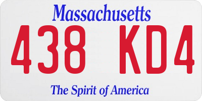 MA license plate 438KD4