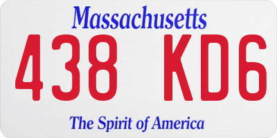 MA license plate 438KD6
