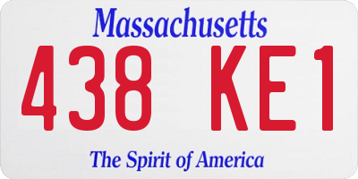 MA license plate 438KE1