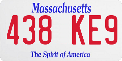MA license plate 438KE9