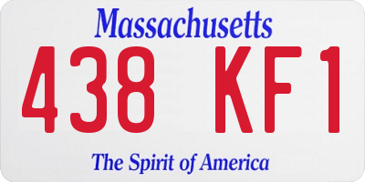 MA license plate 438KF1