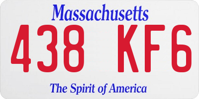 MA license plate 438KF6