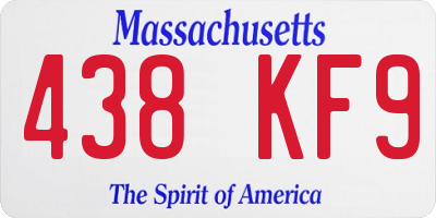 MA license plate 438KF9