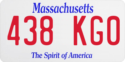 MA license plate 438KG0