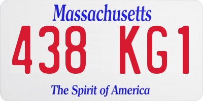 MA license plate 438KG1