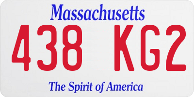 MA license plate 438KG2