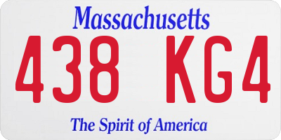 MA license plate 438KG4