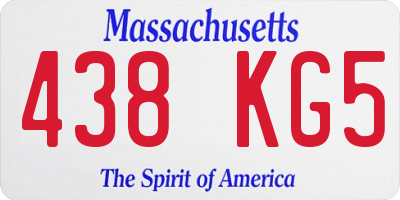 MA license plate 438KG5