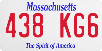 MA license plate 438KG6