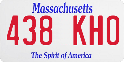 MA license plate 438KH0