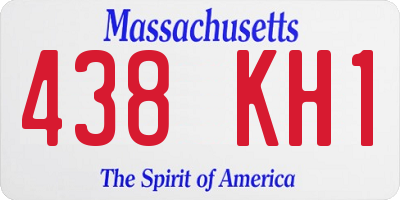 MA license plate 438KH1
