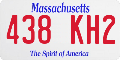 MA license plate 438KH2