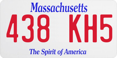 MA license plate 438KH5