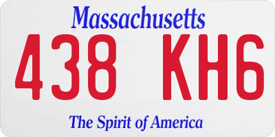 MA license plate 438KH6