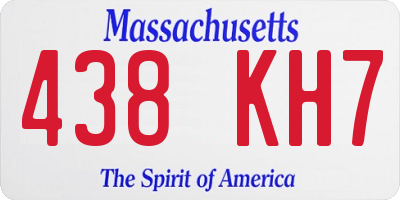 MA license plate 438KH7