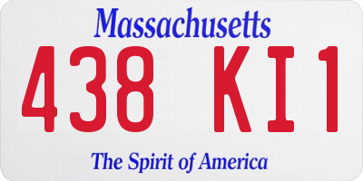 MA license plate 438KI1