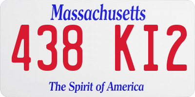 MA license plate 438KI2