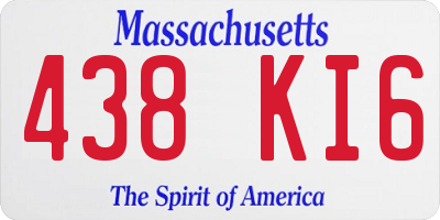 MA license plate 438KI6