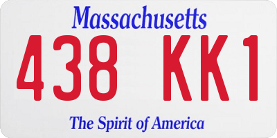 MA license plate 438KK1
