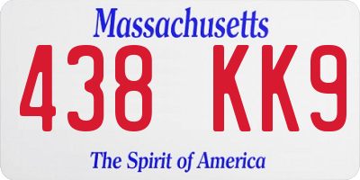 MA license plate 438KK9