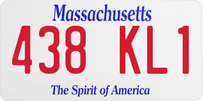 MA license plate 438KL1